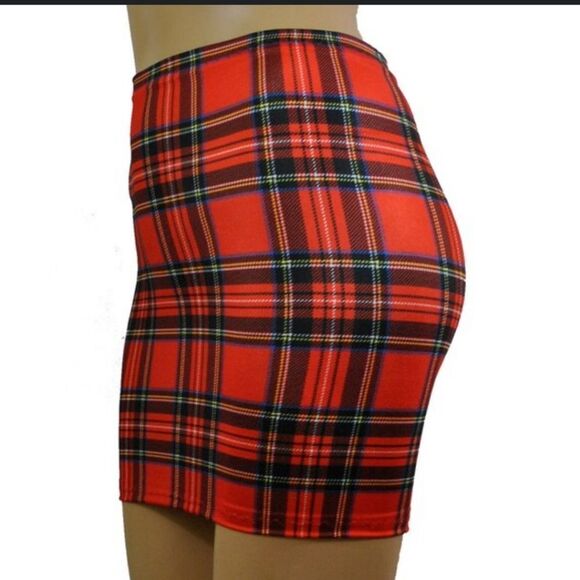 BRAND NEW GIANNI BINI VINTAGES 80s PLAID PENCIL WOMEN"S SKIRT - Picture 1 of 13